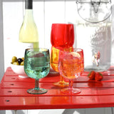 Summerhouse Strawberries & Cream Plastic Stacking Wine Glass Set of 4   4 per pack GOODS M&S   