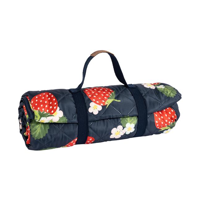 Summerhouse Strawberries & Cream Quilted Picnic Blanket GOODS M&S   