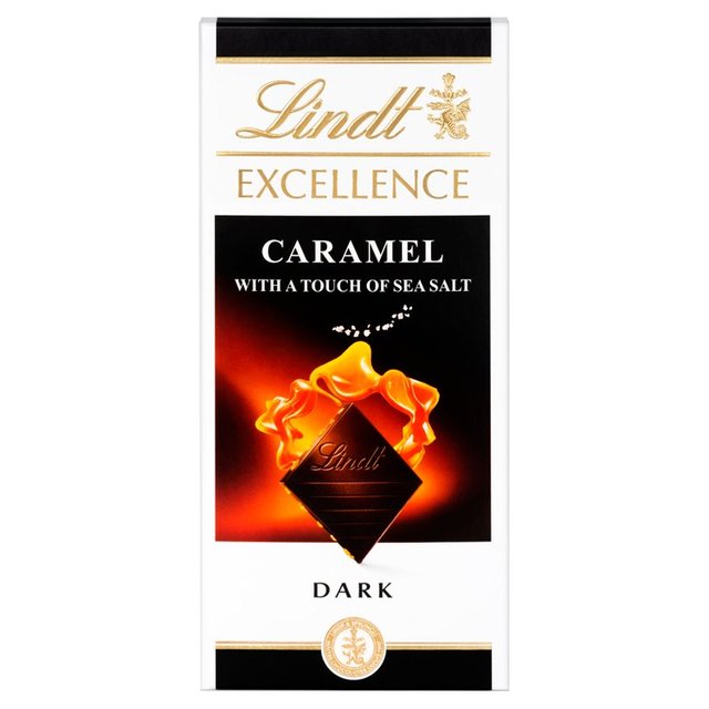 Lindt Excellence Dark Caramel &amp; Sea Salt Bar   100g