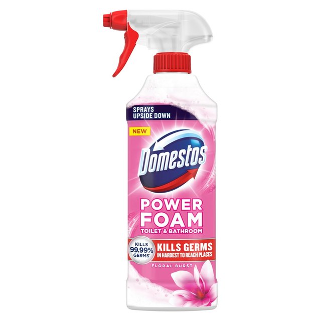 Domestos Power Foam Toilet & Bathroom Cleaner Spray Floral Burst   450ml GOODS M&S   