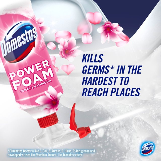 Domestos Power Foam Toilet & Bathroom Cleaner Spray Floral Burst   450ml GOODS M&S   