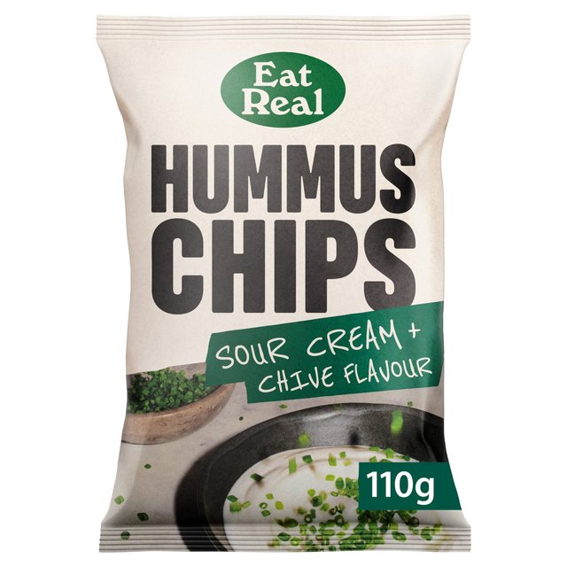 Eat Real Hummus Chips Sour Cream & Chive Sharing   110g GOODS M&S   