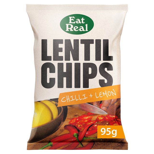 Eat Real Lentil Chips Chilli & Lemon Sharing   95g