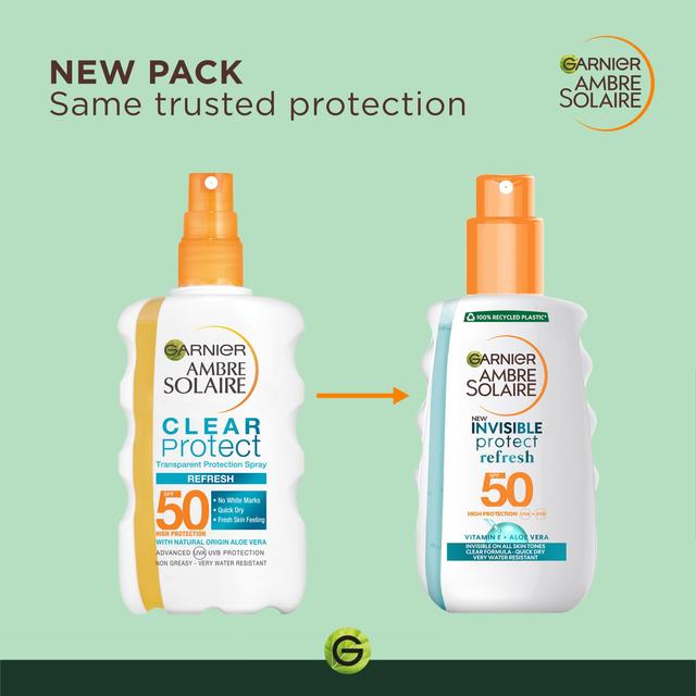 Garnier Ambre Solaire Invisible Protect SPF 50 Sun Spray Bottle   200ml GOODS M&S   