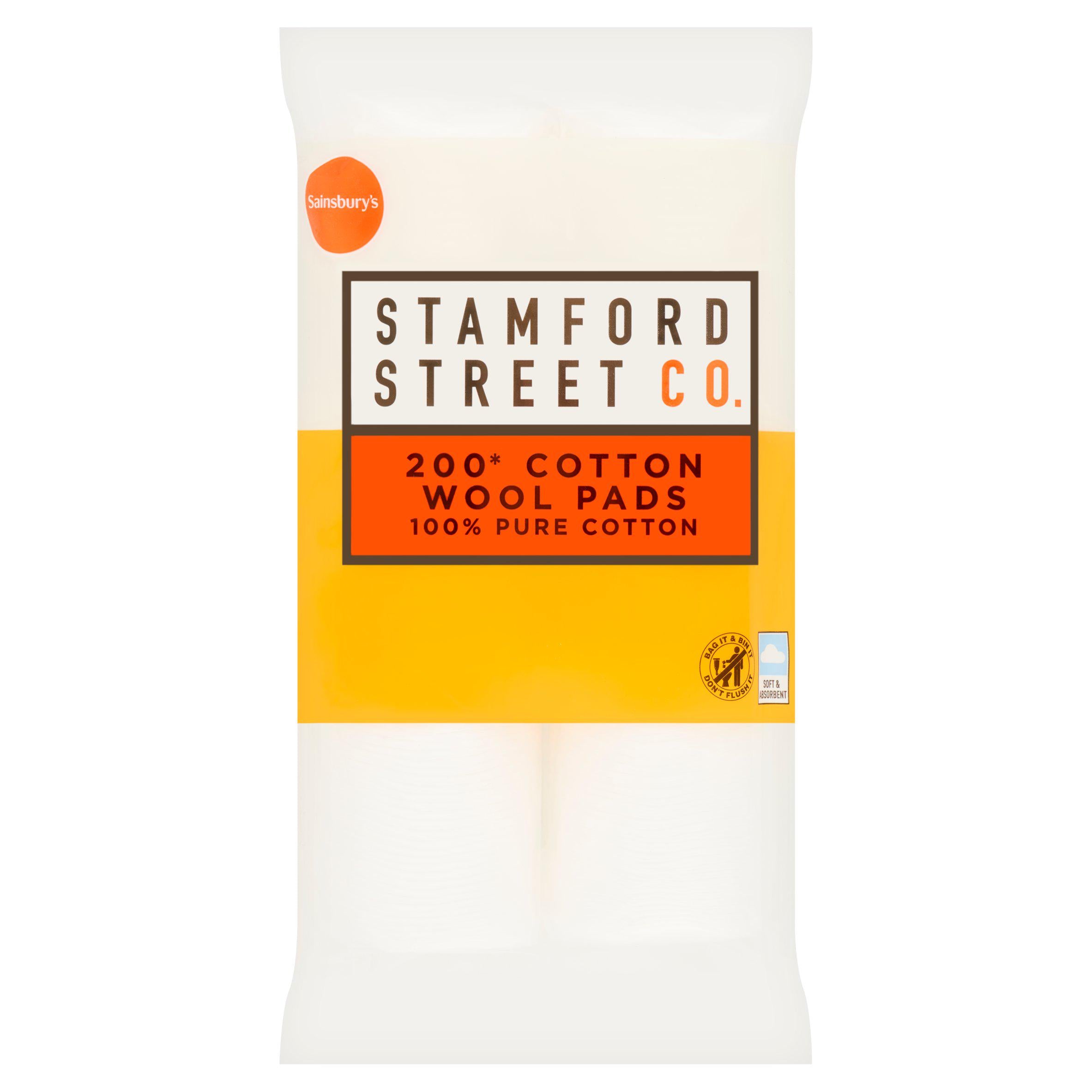 Stamford Street Co. Cotton Wool Pads x200 Cotton wool & buds Sainsburys   