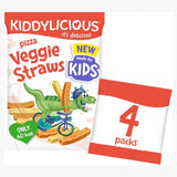 Kiddylicious Pizza Flavoured Veggie Straws Kids Snacks Multi   4 x 12g GOODS M&S   