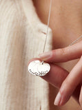 Posh Totty Designs hammered family disc necklace (British brand)