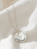 Posh Totty Designs hammered family disc necklace (British brand)