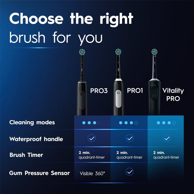 Oral-B Vitality PRO Black & Lilac (Duo Pack)   2 per pack GOODS M&S   