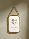 Posh Totty Designs personalised pressed flowers framed print 10x15cm (British brand)