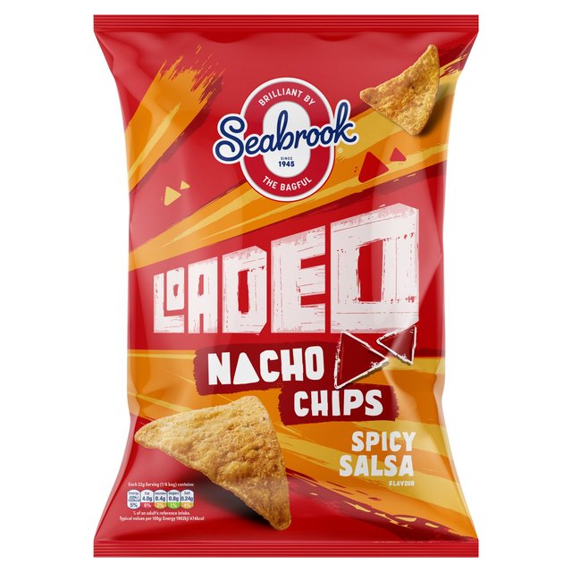 Seabrook Loaded Nacho Chips Spicy Salsa Sharing Bag   130g GOODS M&S   