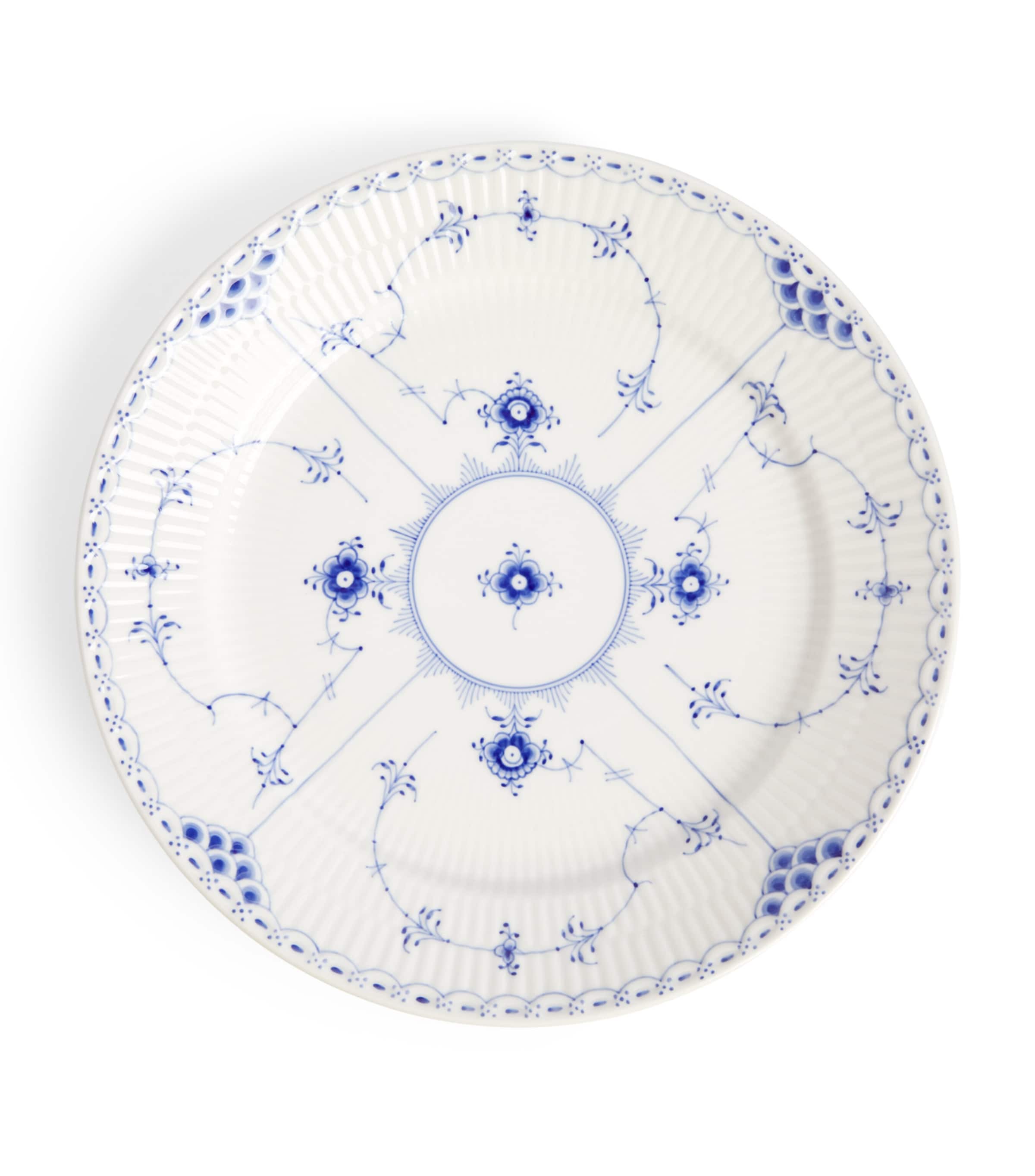 Royal Copenhagen Blue Fluted Half Lace plate 27cm, imported from the UK
