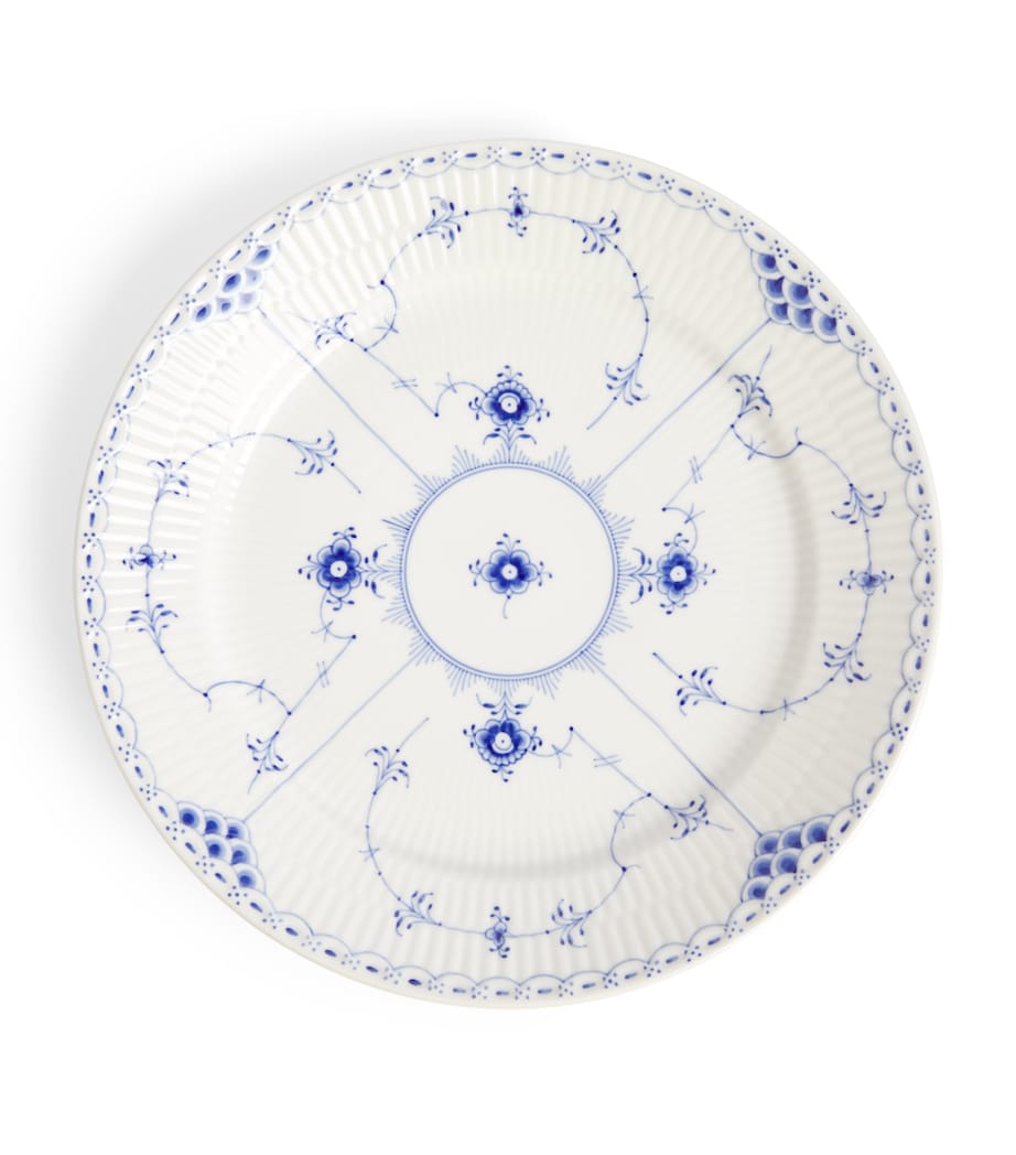 Royal Copenhagen Blue Fluted Half Lace plate 27cm, imported from the UK