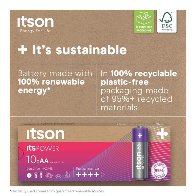 itson Itspower AA 10 Alkaline Battery   10 per pack GOODS M&S   