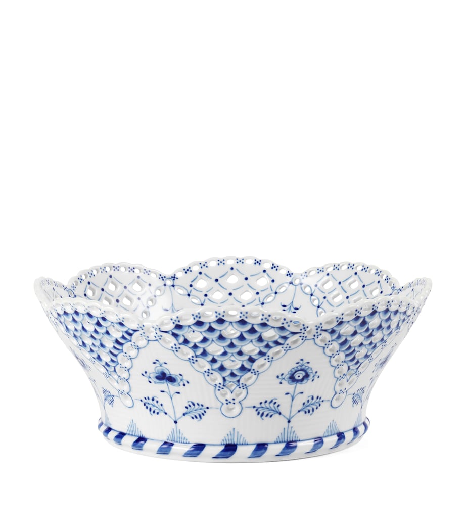 Royal Copenhagen Porcelain Full Lace Fluted Fruit Bowl (23cm)