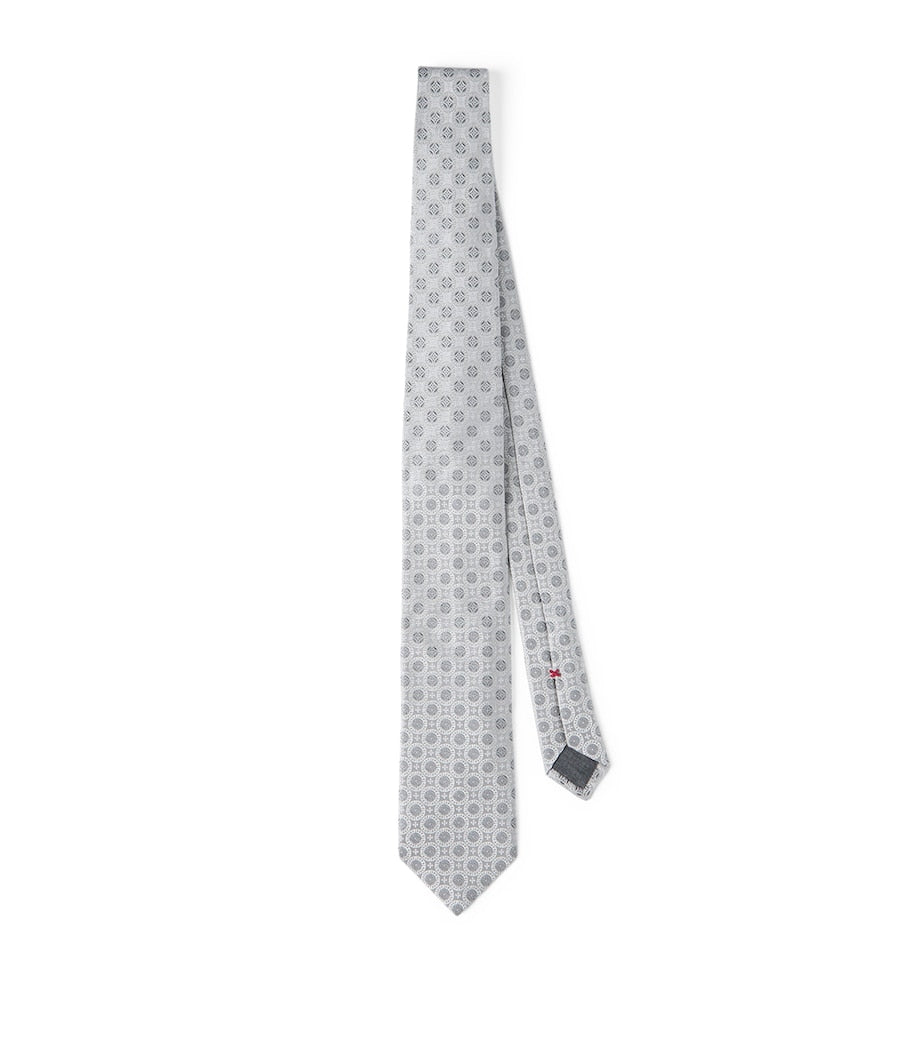 Brunello Cucinelli silk jacquard tie 7.5cm - British product
