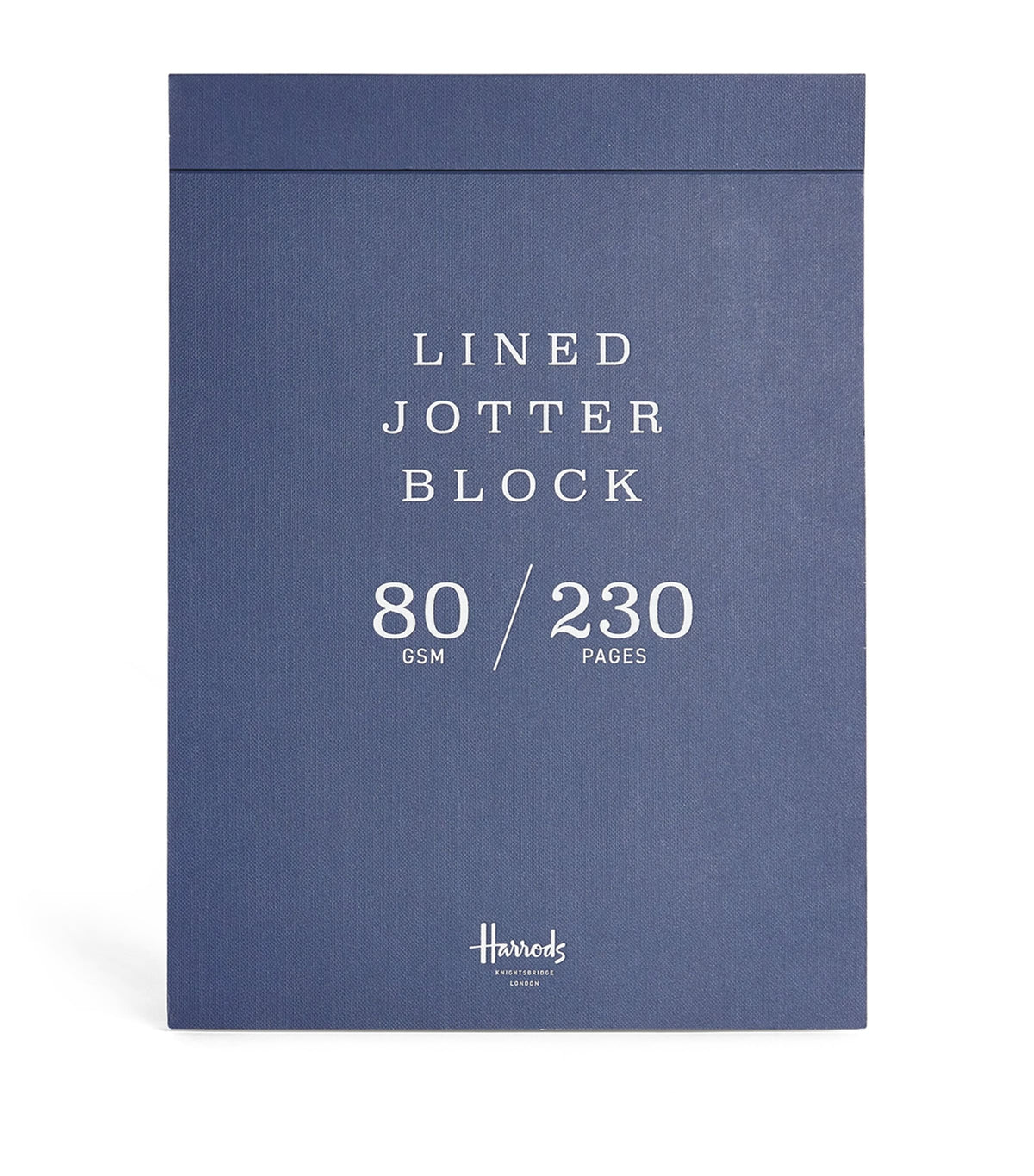 Harrods lined A4 jotter block with 230 pages, UK version