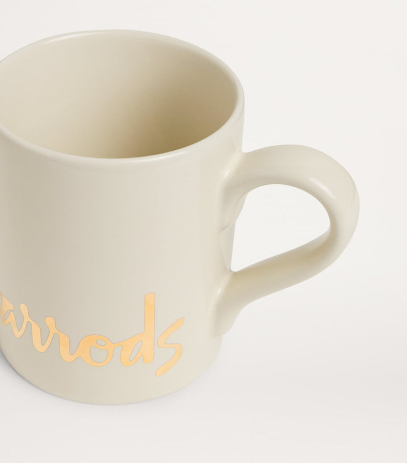Harrods logo mug cream ceramic - British product