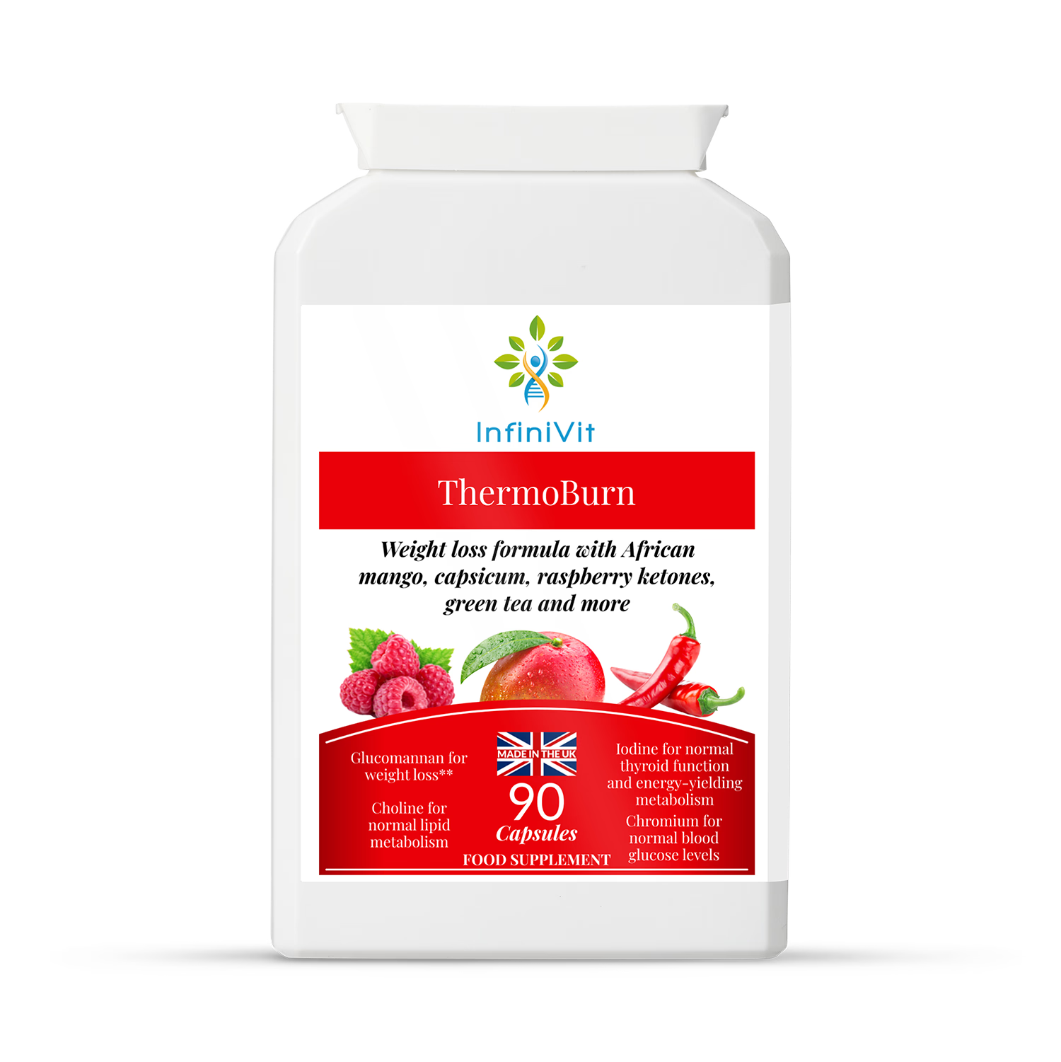 InfiniVit ThermoBurn weight management supplement 90 capsules, UK version
