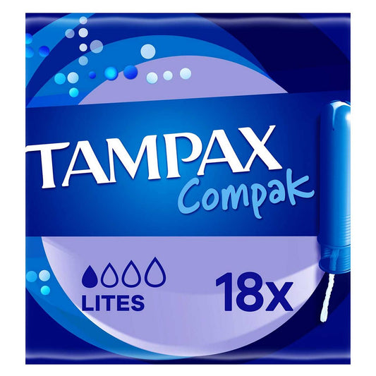 Tampax Compak Lites Tampons Applicator 18X Suncare & Travel Boots   