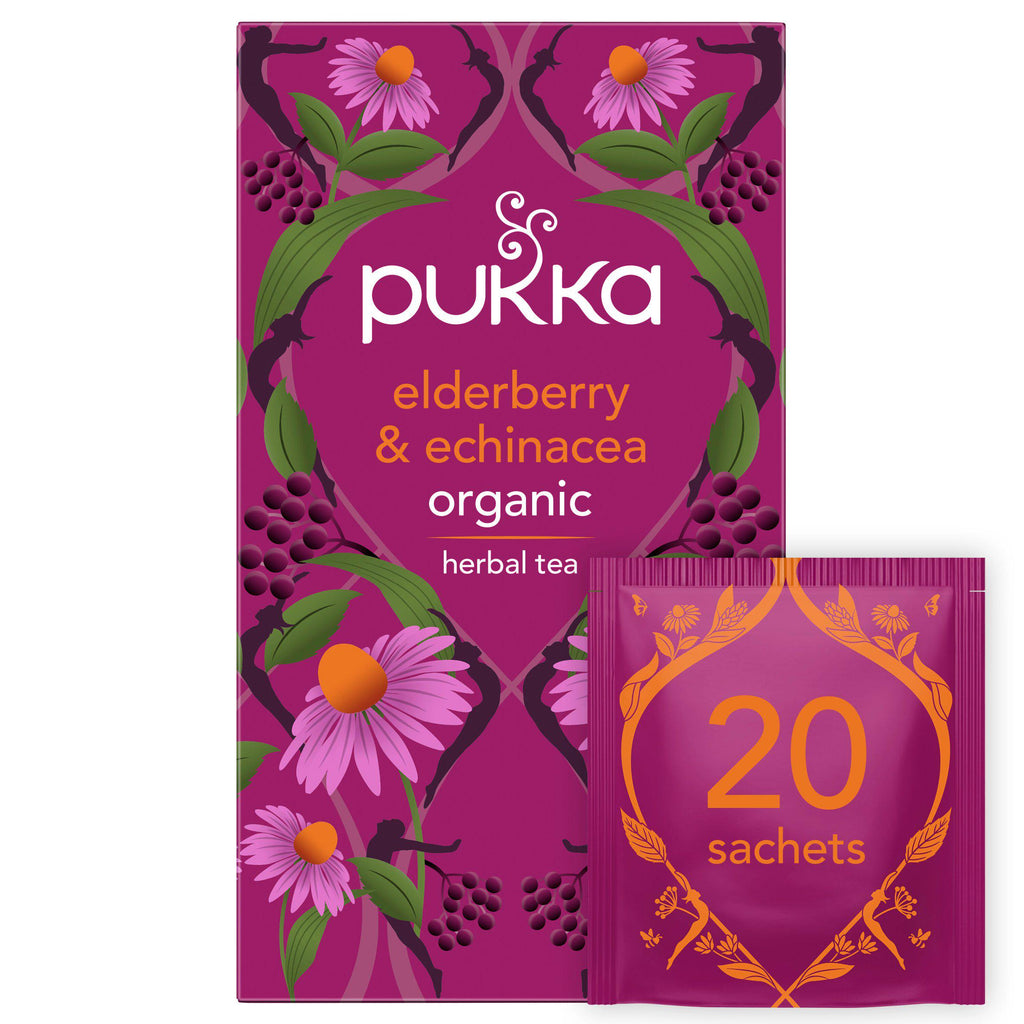 Pukka Organic Elderberry & Echinacea Fruit Tea Sachets x20 40g