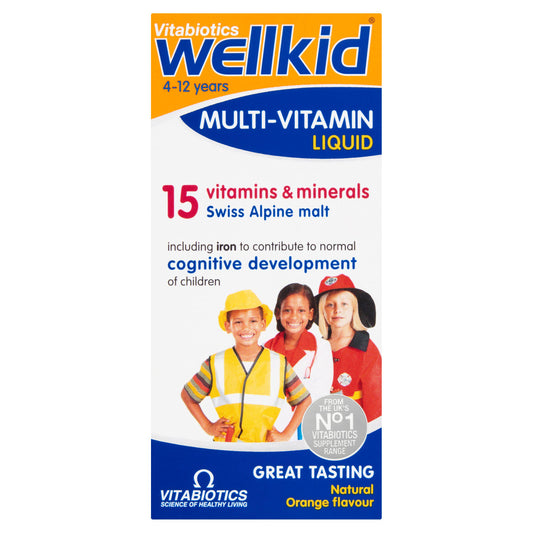 Vitabiotics WellKid 4-12 Years Multi-Vitamin Liquid 150ml GOODS Sainsburys   