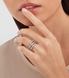 Bvlgari Serpenti Viper ring in white gold and diamonds, UK version
