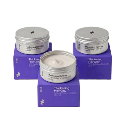 Superdrug Sons Caffeine-Enriched Thickening Hair Clay 3 x 75ml- Buy online at McGrocer