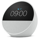 Amazon Echo Spot 2024 white smart alarm clock - British product