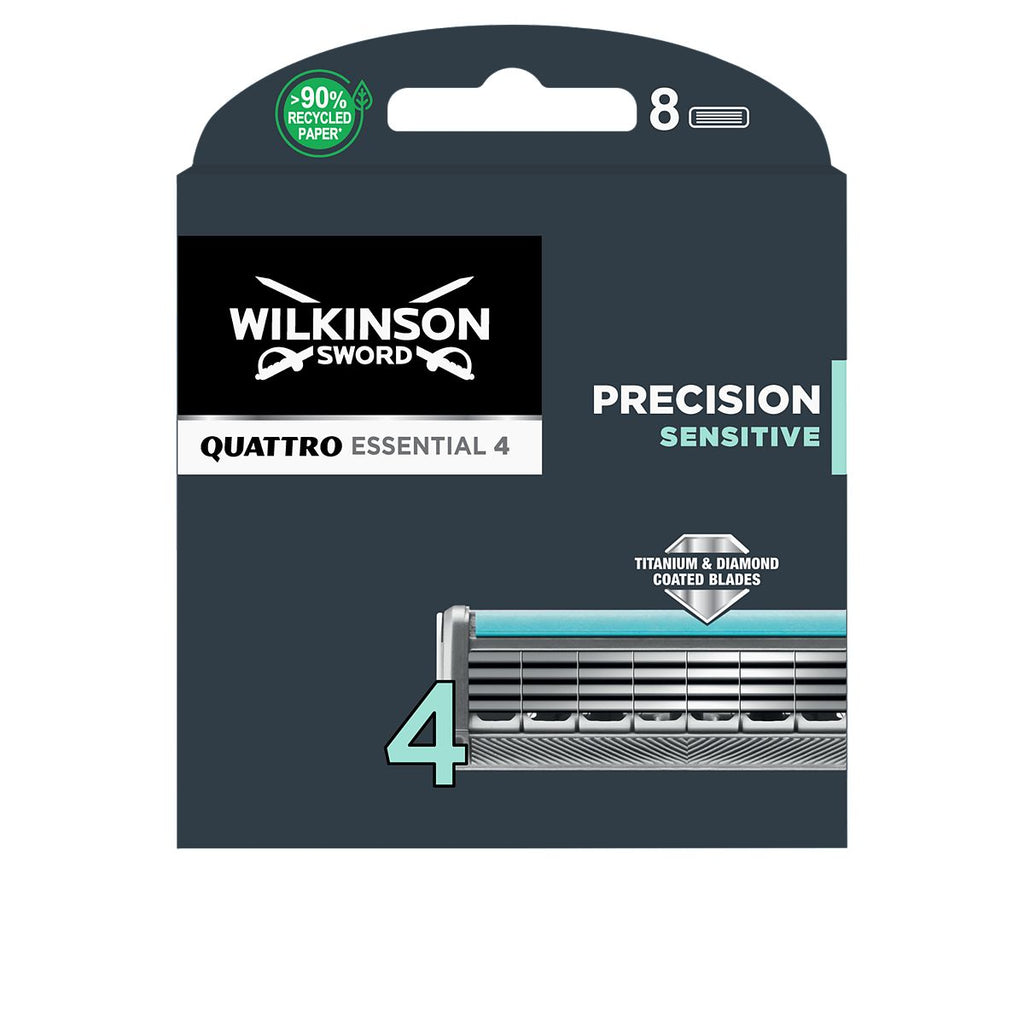 Wilkinson Sword Quattro Titanium Sensitive Men's Razor Blades x8