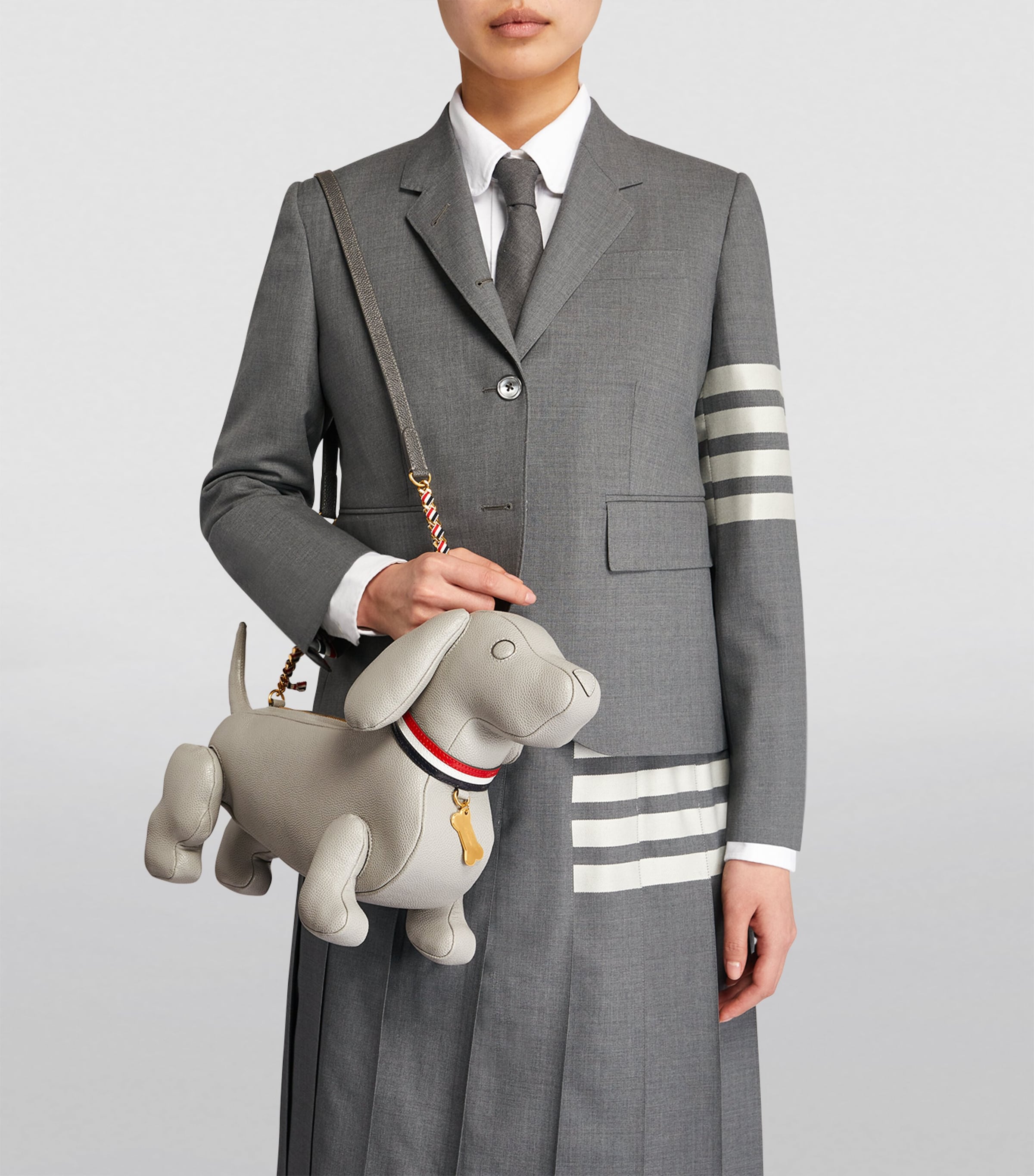 Thom Browne Mini Hector cross-body bag in leather imported from the UK