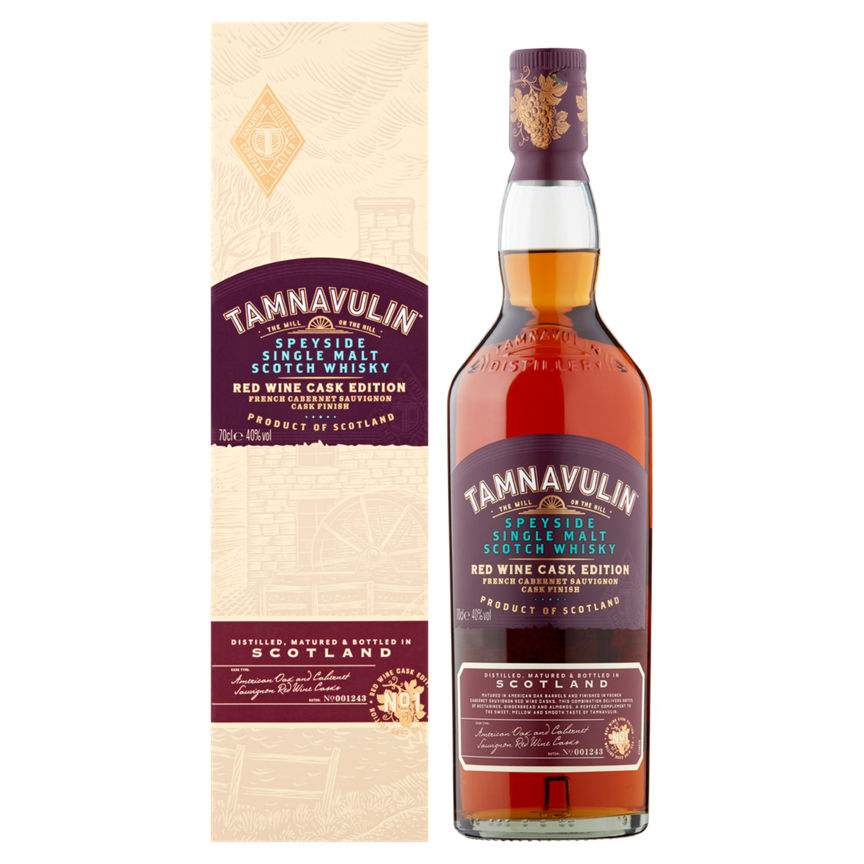 Tamnavulin Single Malt Scotch Whisky Red Wine Cask Edition French Cabernet Sauvignon GOODS ASDA   