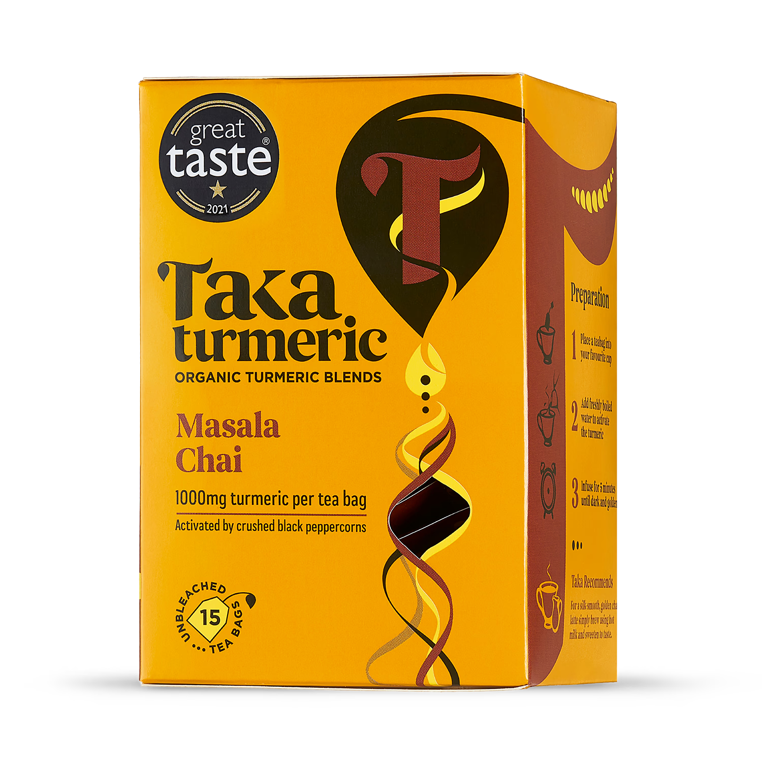 Taka Turmeric masala chai turmeric tea 15 teabags - British product
