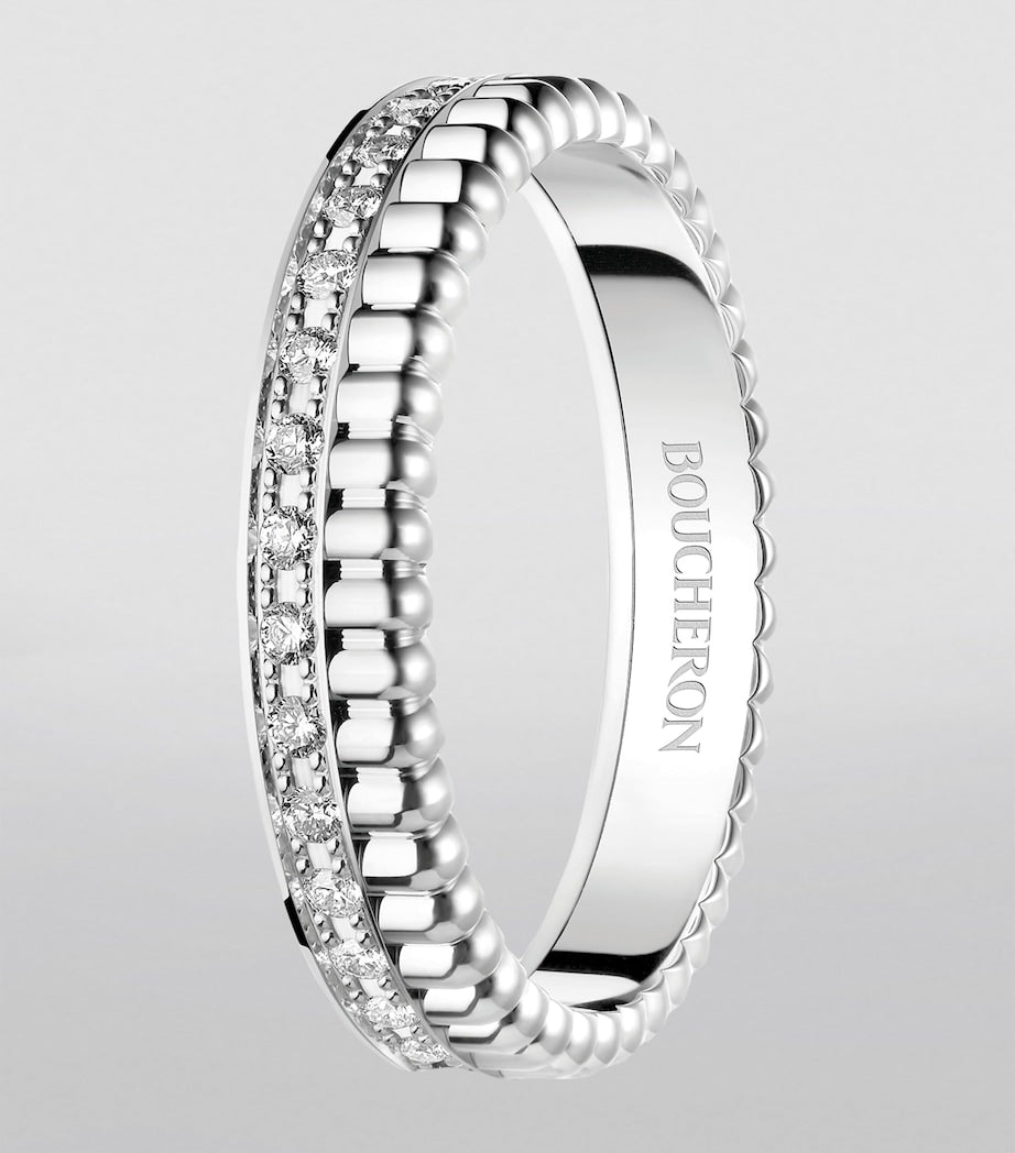 Boucheron white gold diamond Quatre Radiant wedding band, UK version
