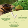 New Leaf Products moringa capsules with black pepper 120, UK version