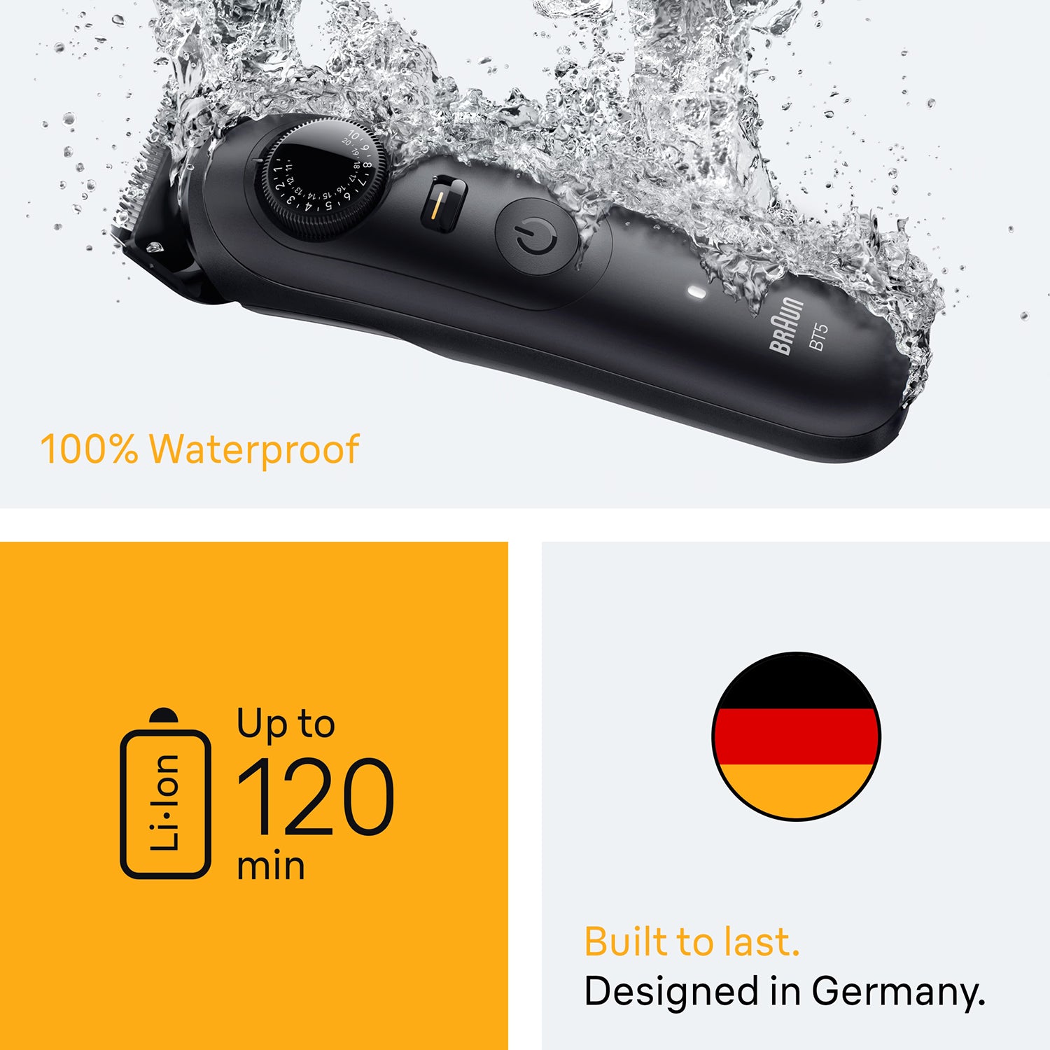 Braun Series 5 beard trimmer BT5560 black, UK version