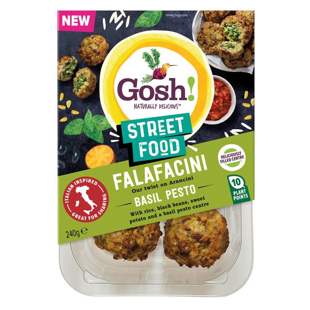 Gosh! Heat to Eat Falafacini with Basil & Pesto   240g GOODS M&S   