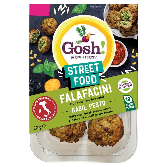 Gosh! Heat to Eat Falafacini with Basil & Pesto   240g GOODS M&S   