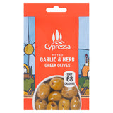 Cypressa Pitted Garlic & Herb Greek Olives 50g GOODS ASDA   