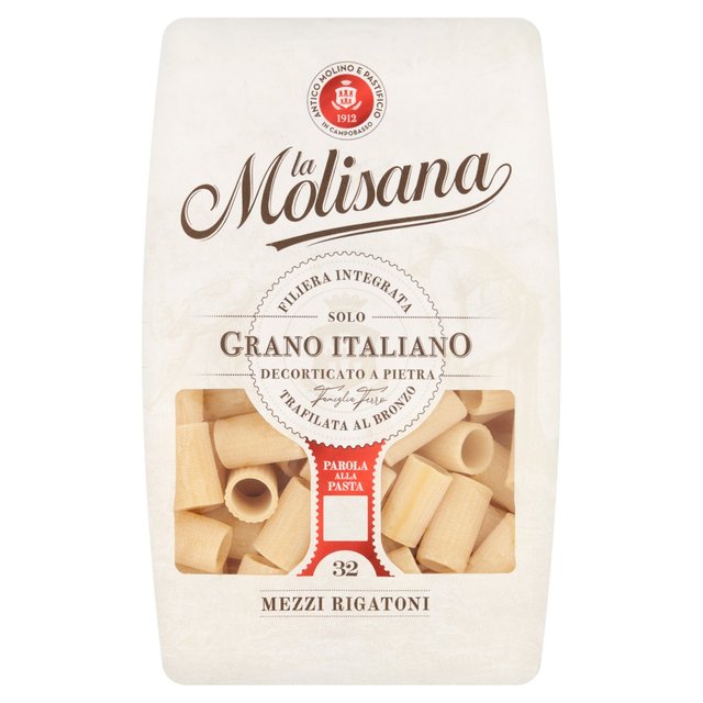 La Molisana Mezzi Half Rigatoni Pasta No.32   500g