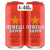 Estrella Damm Premium Lager Beer Cans   4 x 440ml GOODS M&S   