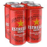 Estrella Damm Premium Lager Beer Cans   4 x 440ml GOODS M&S   