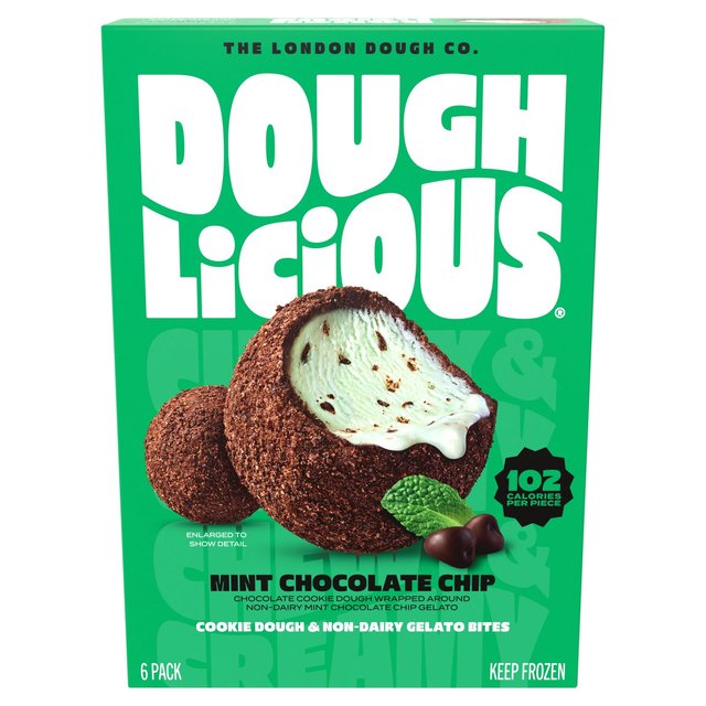 Doughlicious Mint Chocolate Chip Cookie Dough and Gelato Bites    204g GOODS M&S   