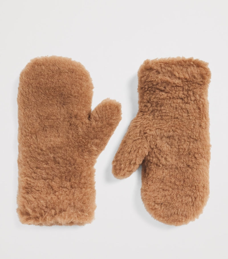 Max Mara camel-silk luxury gloves from Italy, UK version