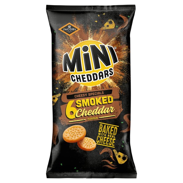 Jacob's Mini Cheddars Smoked Cheddar Multipack Baked Snacks   6 per pack GOODS M&S   