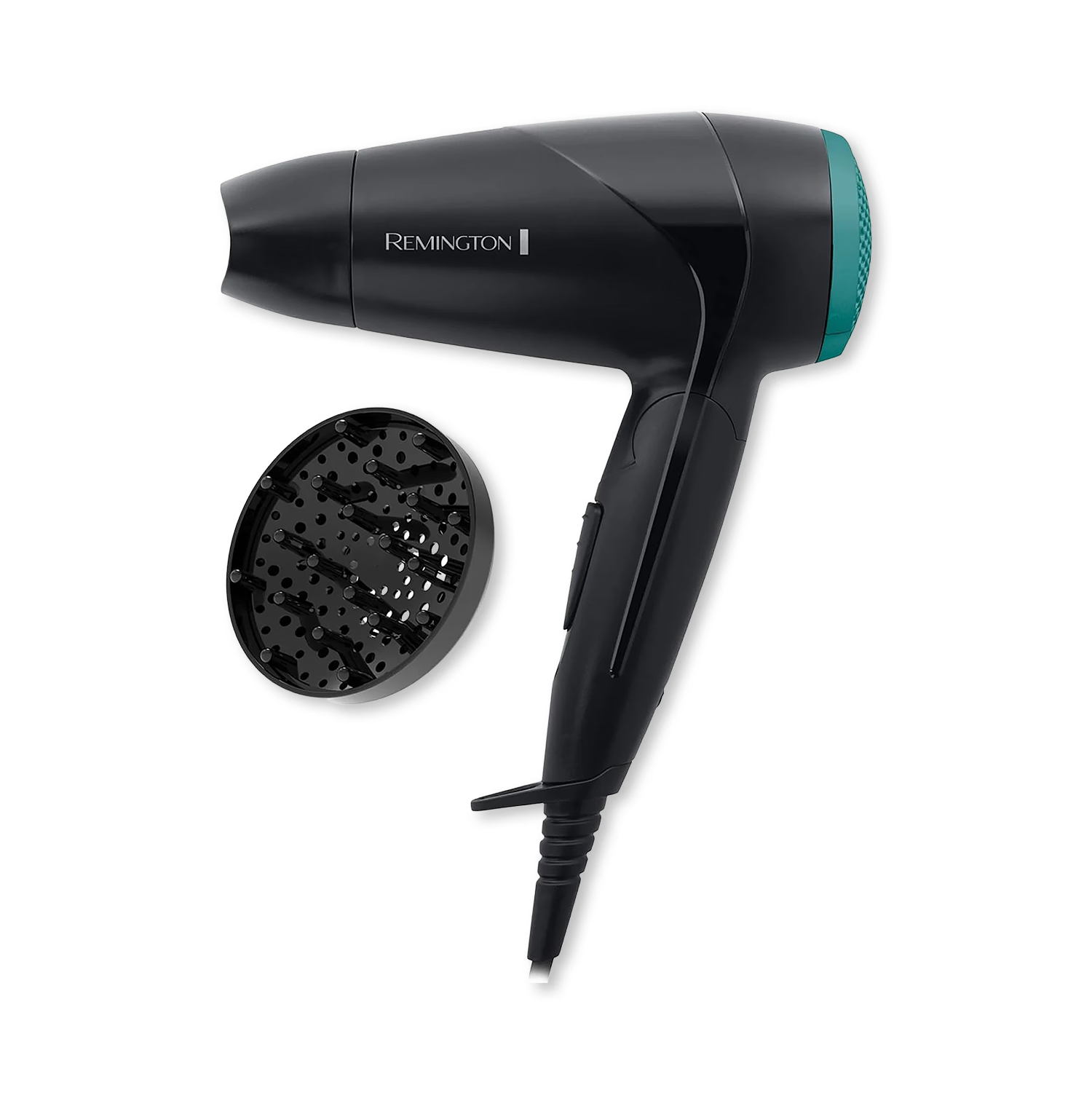 Remington Travel Hair Dryer D1500 with folding handle and diffuser - British product