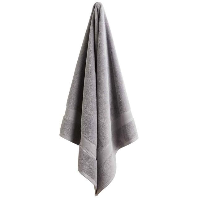 M&S Super Soft Pure Cotton Bath Towel Light Grey GOODS M&S   