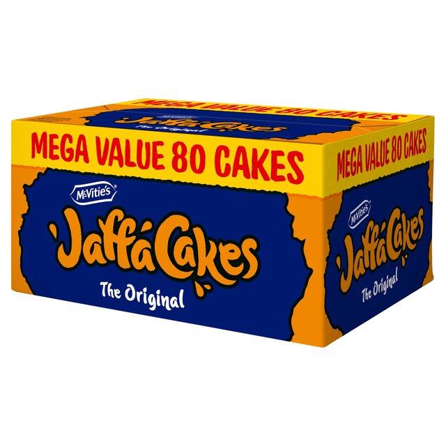 McVitie's Jaffa Cakes Original Biscuits Mega Pack 4 x 20 Cakes 1.2kg   80 per pack