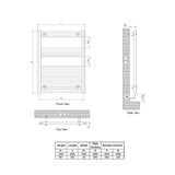 UltraHeat Eco Rail radiator 500x801x30 mm, UK version