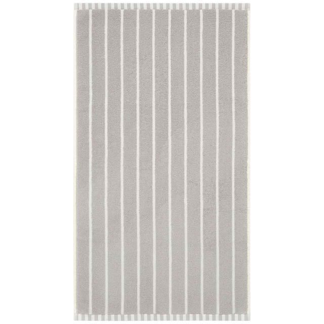 M&S Pure Cotton Carved Stripe Extra Large Towel Light Grey